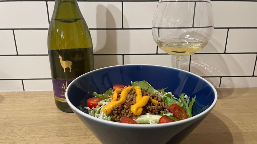 料理とのペアリング 〜 サラダたっぷりのタコライス 〜